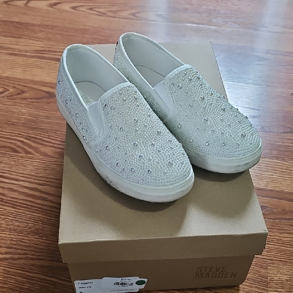 Steve Madden Women's White Slip-On Shoes